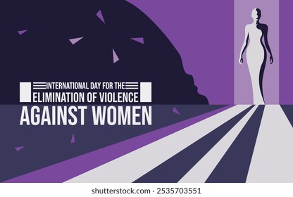 international day for the elimination of violence against women, stop Violence Against Women Banner Background Brocken chain