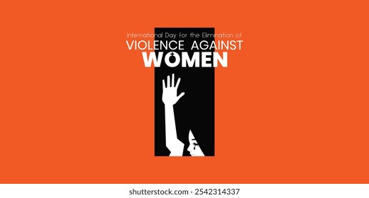 International Day for the Elimination of Violence against Women banner, design illustration for poster with text. vector illustration. 