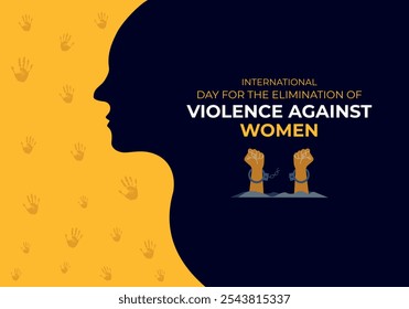 International Day for the Elimination of Violence Against Women. 25 November. Holiday concept. Template for background with banner, poster and card. Vector illustration.