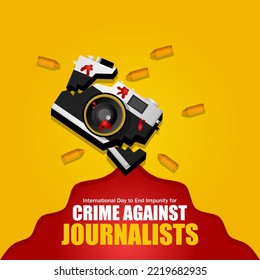 International day to end Impunity for Crimes against Journalists vector illustration. Suitable for Poster, Banners, campaign and greeting card.