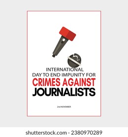 International Day to End Impunity for Crimes against Journalists. Save journalists from criminals' black hands. Broken press mike