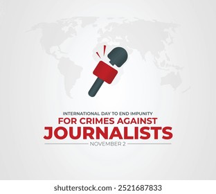 International day to end impunity for crimes against journalist banner illustration social media