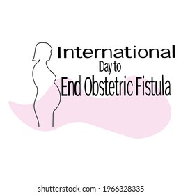 International Day to End Obstetric Fistula, concept for poster or banner vector illustration