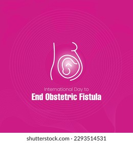 International Day to End Obstetric Fistula, held on 23 May. International Day to End Obstetric Fistula poster, banner vector illustration. Obstetric vector illustration.