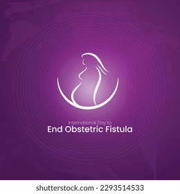 International Day to End Obstetric Fistula, held on 23 May. International Day to End Obstetric Fistula poster, banner vector illustration. Obstetric vector illustration.