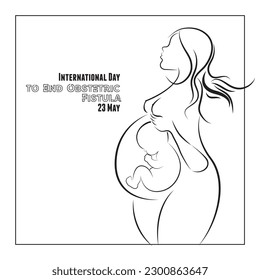 International day to end obstetric fistula. Vector illustration.