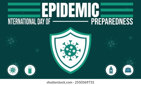 International Day of Epidemic Preparedness vector banner design. Happy International Day of Epidemic Preparedness modern minimal graphic poster