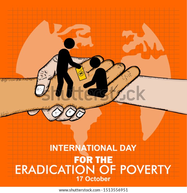 International Day Eradication Poverty Banner Stock Vector Royalty Free