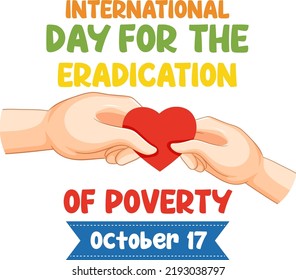 International day for the eradication of poverty illustration