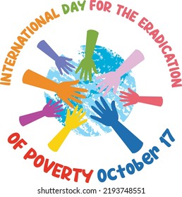 International day for the eradication of poverty illustration