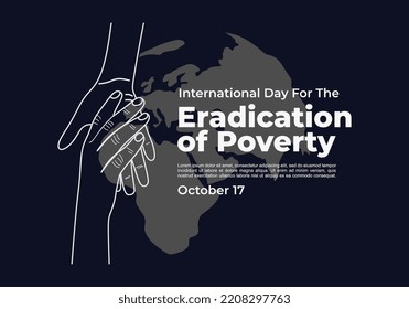 International day for the Eradication of Poverty poster on october 17.
