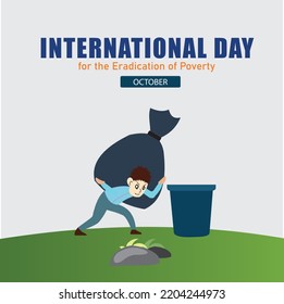 International Day for the Eradication of Poverty Vector. Simple and elegant design