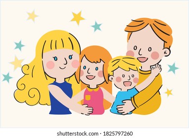 international day of families: big love sweet togetherness family character vector
