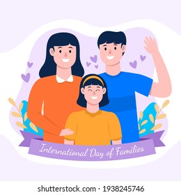 International day of families flat design illustration