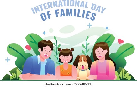 International Day of Families with flat illustration style