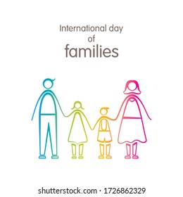 international day of families illustration vector design