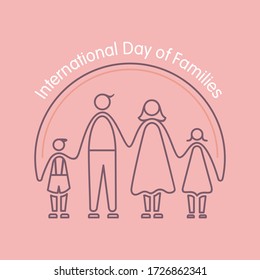 international day of families illustration vector design