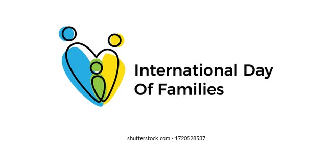 International day of families. Logo cion vector template.