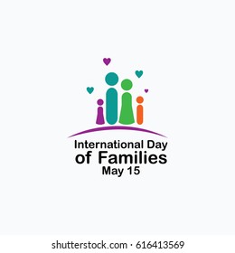 International Day Of Families Logo Vector Template