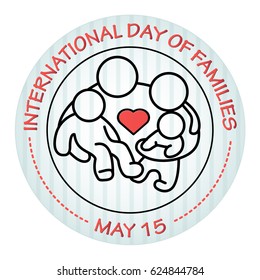 International Day of Families. May 15. Family icon. Vector illustration.