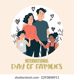 International day of families poster background concept. vector flat illustration creative graphic design