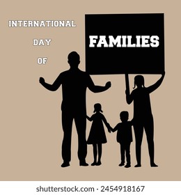 International day of families poster design in vector format.