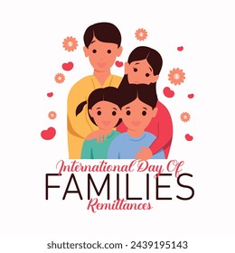 International Day of Families Remittances Colorful vector template design background. Vector illustration