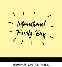 International Day of Families Vector Template Design Illustration