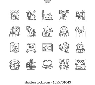 International Day of Families Well-crafted Pixel Perfect Vector Thin Line Icons 30 2x Grid for Web Graphics and Apps. Simple Minimal Pictogram