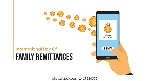 International Day of Family Remittances, banner, poster, social media post, vector illustration, awareness, observance, Jun 16, humanity, equality, diversity, inclusion