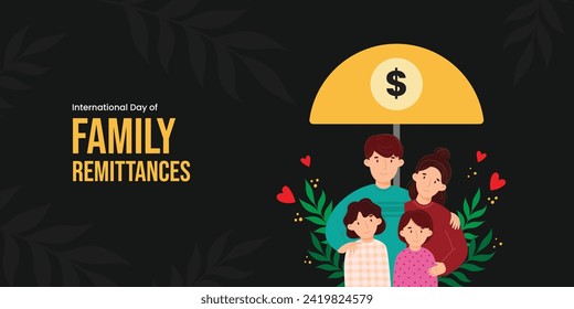 International Day of Family Remittances, banner, poster, social media post, vector illustration, awareness, observance, Jun 16, humanity, equality, diversity, inclusion