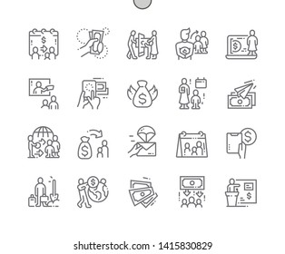 International Day of Family Remittances, IDFR Well-crafted Pixel Perfect Vector Thin Line Icons 30 2x Grid for Web Graphics and Apps. Simple Minimal Pictogram