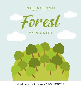 International day of forest. flat design