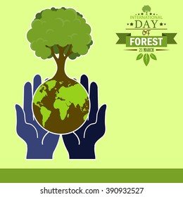 International day of forest illustration cartoon design 02