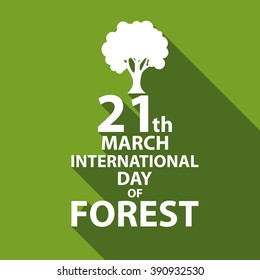 International day of forest illustration flat design 03