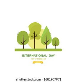 International day for forest with trees - Vector