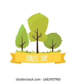 International day for forest with trees - Vector