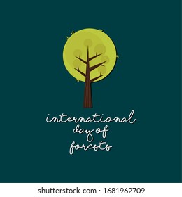 International day for forest with trees - Vector