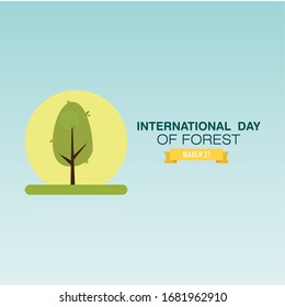 International day for forest with trees - Vector