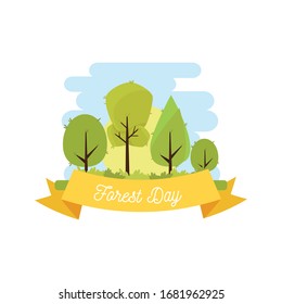 International day for forest with trees - Vector