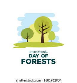 International day for forest with trees - Vector