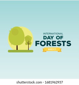 International day for forest with trees - Vector