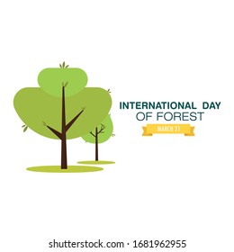 International day for forest with trees - Vector
