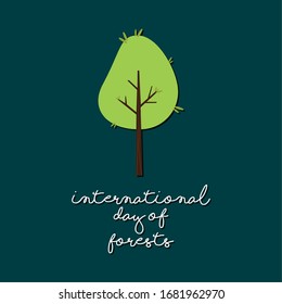 International day for forest with trees - Vector