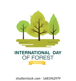 International day for forest with trees - Vector