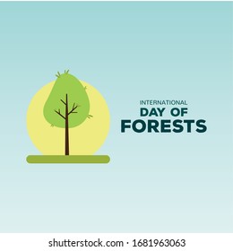 International day for forest with trees - Vector