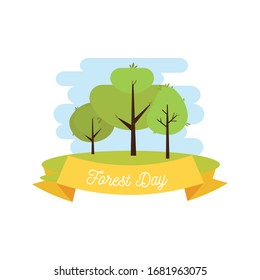 International day for forest with trees - Vector