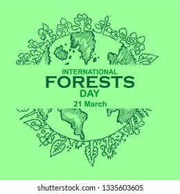 International Day of Forest Vector Illustration. - Vector 