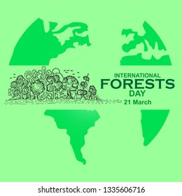 International Day of Forest Vector Illustration