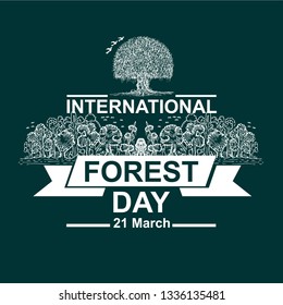 International Day of Forest Vector Illustration
